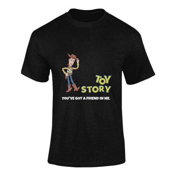 Men Regular Fit Tshirt - Toy Story Woody Men Regular Fit Tshirt 180 Black | Fullmoon Styles