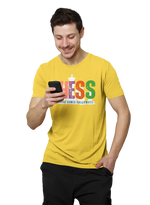 Yellow Regular Fit Tshirt - Chaos Checkmate Men Regular Fit Tshirt 180 Design | Men Fashion