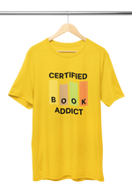 Yellow Regular Fit Tshirt - Certified Book Addict Men Regular Fit Tshirt 180 Design | Men Fashion