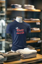 Men Regular Fit Tshirt - Chess Master Men Regular Fit Tshirt 180 Navy Blue | Fullmoon Styles