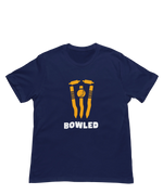 Navy Blue Regular Fit Tshirt - Bowled Men Regular Fit Tshirt 180 Design | Men Fashion