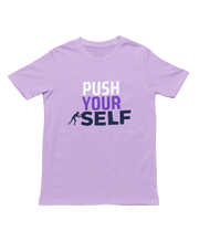 Men Regular Fit Tshirt - Push Yourself Men Regular Fit Tshirt 180 Lavender | Fullmoon Styles