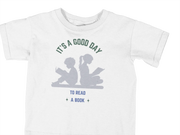 Kids Regular Fit Tshirt - Good Day To Read Kids Regular Fit Tshirt 180 White | Fullmoon Styles