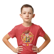 Red Regular Fit Tshirt - Toy Story Woody Sheriff Kids Regular Fit Tshirt 180 Design | Kids Fashion