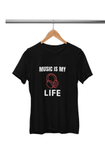 Premium Black Regular Fit Tshirt for Men - 180 GSM Cotton | Fullmoon Styles