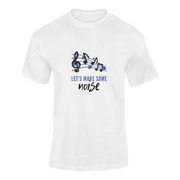 Men Regular Fit Tshirt - Lets Make Some Noise Men Regular Fit Tshirt 180 White | Fullmoon Styles