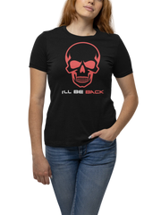 The Terminator I Will Be Back Women Regular Fit Tshirt 180 Black Regular Fit Tshirt - Premium Cotton Women Wear