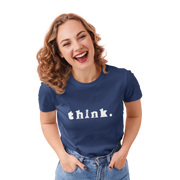 Comfortable Women Regular Fit Tshirt in Navy Blue - 180 GSM | Fullmoon Styles