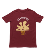 Good Day To Read Men Regular Fit Tshirt 180 Maroon Regular Fit Tshirt - Premium Cotton Men Wear