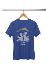 Royal Blue Regular Fit Tshirt - Good Day To Read Men Regular Fit Tshirt 180 Design | Men Fashion