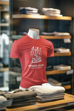 Red Regular Fit Tshirt - Chess Club Men Regular Fit Tshirt 180 Design | Men Fashion