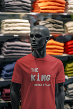 Red Regular Fit Tshirt - King Never Falls Men Regular Fit Tshirt 180 Design | Men Fashion