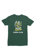 Men Regular Fit Tshirt - Chess Club Men Regular Fit Tshirt 180 Bottle Green | Fullmoon Styles