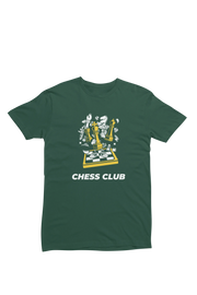 Men Regular Fit Tshirt - Chess Club Men Regular Fit Tshirt 180 Bottle Green | Fullmoon Styles