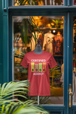 Red Regular Fit Tshirt - Certified Book Addict Women Regular Fit Tshirt 180 Design | Women Fashion