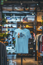 Sky Blue Regular Fit Tshirt - No Days Off Women Regular Fit Tshirt 180 Design | Women Fashion