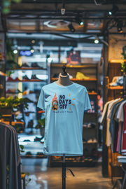Sky Blue Regular Fit Tshirt - No Days Off Women Regular Fit Tshirt 180 Design | Women Fashion