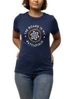 Premium Navy Blue Regular Fit Tshirt for Women - 180 GSM Cotton | Fullmoon Styles