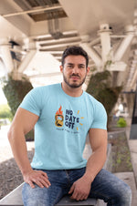 Comfortable Men Regular Fit Tshirt in Sky Blue - 180 GSM | Fullmoon Styles