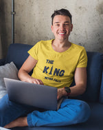 King Never Falls Men Regular Fit Tshirt 180 Yellow Regular Fit Tshirt - Premium Cotton Men Wear
