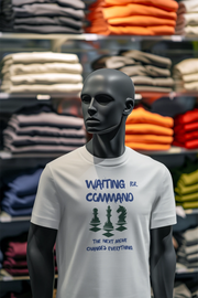 White Regular Fit Tshirt - Waiting For Command Men Regular Fit Tshirt 180 Design | Men Fashion