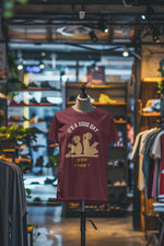 Maroon Regular Fit Tshirt - Good Day To Read Women Regular Fit Tshirt 180 Design | Women Fashion