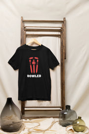 Premium Black Regular Fit Tshirt for Men - 180 GSM Cotton | Fullmoon Styles