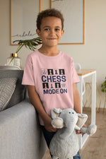 Kids Regular Fit Tshirt - Chess Mode On Kids Regular Fit Tshirt 180 Baby Pink | Fullmoon Styles