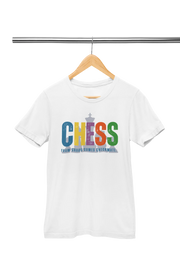 Chaos Checkmate Women Regular Fit Tshirt 180 White Regular Fit Tshirt - Premium Cotton Women Wear
