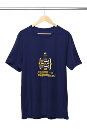 Premium Navy Blue Regular Fit Tshirt for Women - 180 GSM Cotton | Fullmoon Styles