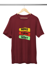 Premium Maroon Regular Fit Tshirt for Men - 180 GSM Cotton | Fullmoon Styles