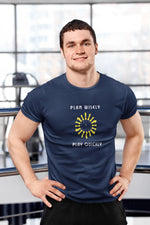 Comfortable Men Regular Fit Tshirt in Navy Blue - 180 GSM | Fullmoon Styles