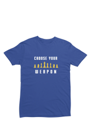 Men Regular Fit Tshirt - Chess Choose Your Weapon Men Regular Fit Tshirt 180 Royal Blue | Fullmoon Styles