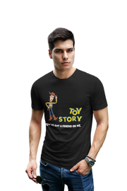 Comfortable Men Regular Fit Tshirt in Black - 180 GSM | Fullmoon Styles