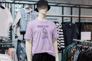 Lavender Oversized - Music Is My Life Men Oversized 210 Design | Men Fashion