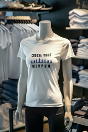 White Regular Fit Tshirt - Chess Choose Your Weapon Women Regular Fit Tshirt 180 Design | Women Fashion