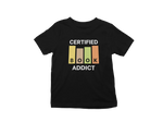 Kids Regular Fit Tshirt - Certified Book Addict Kids Regular Fit Tshirt 180 Black | Fullmoon Styles