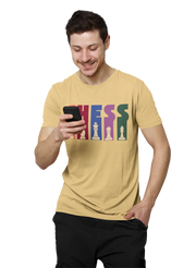 Chess Men Regular Fit Tshirt 180 Beige Regular Fit Tshirt - Premium Cotton Men Wear