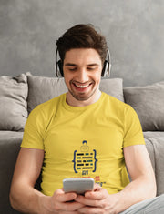 Premium Yellow Regular Fit Tshirt for Men - 180 GSM Cotton | Fullmoon Styles