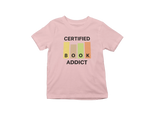 Kids Regular Fit Tshirt - Certified Book Addict Kids Regular Fit Tshirt 180 Baby Pink | Fullmoon Styles