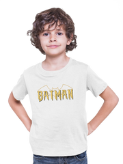 Batman Kids Regular Fit Tshirt 180 White Regular Fit Tshirt - Premium Cotton Kids Wear