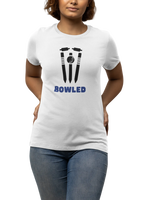 Bowled Women Regular Fit Tshirt 180 White Regular Fit Tshirt - Premium Cotton Women Wear