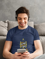 Navy Blue Regular Fit Tshirt - Git Commit Awesomeness Men Regular Fit Tshirt 180 Design | Men Fashion