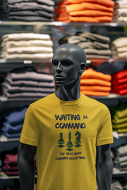 Yellow Regular Fit Tshirt - Waiting For Command Men Regular Fit Tshirt 180 Design | Men Fashion