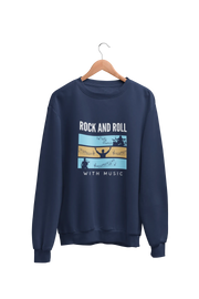 Premium Navy Blue Regular Fit Sweatshirt for Men - 320 GSM Cotton | Fullmoon Styles