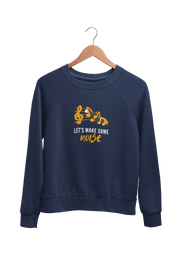 Premium Navy Blue Regular Fit Sweatshirt for Women - 320 GSM Cotton | Fullmoon Styles