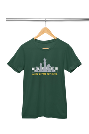 Premium Bottle Green Regular Fit Tshirt for Women - 180 GSM Cotton | Fullmoon Styles