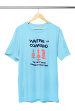 Women Regular Fit Tshirt - Waiting For Command Women Regular Fit Tshirt 180 Sky Blue | Fullmoon Styles
