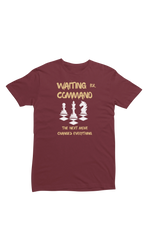 Men Regular Fit Tshirt - Waiting For Command Men Regular Fit Tshirt 180 Maroon | Fullmoon Styles