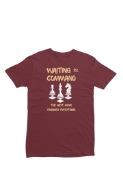 Men Regular Fit Tshirt - Waiting For Command Men Regular Fit Tshirt 180 Maroon | Fullmoon Styles